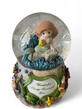 Precious Moments Fairy Little Mermaid Musical Water Globe Under The Sea Tune